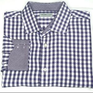 Jack Stone by TD Gingham Flip Cuff Dress Shirt.